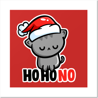 Ho Ho No Christmas Cat Posters and Art